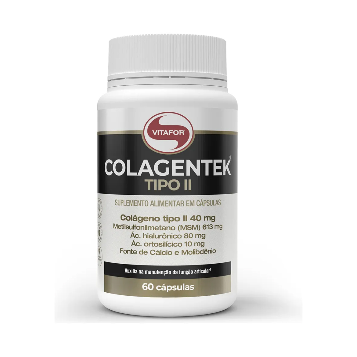Colagentek Tipo II 60 Caps 40mg - Vitafor