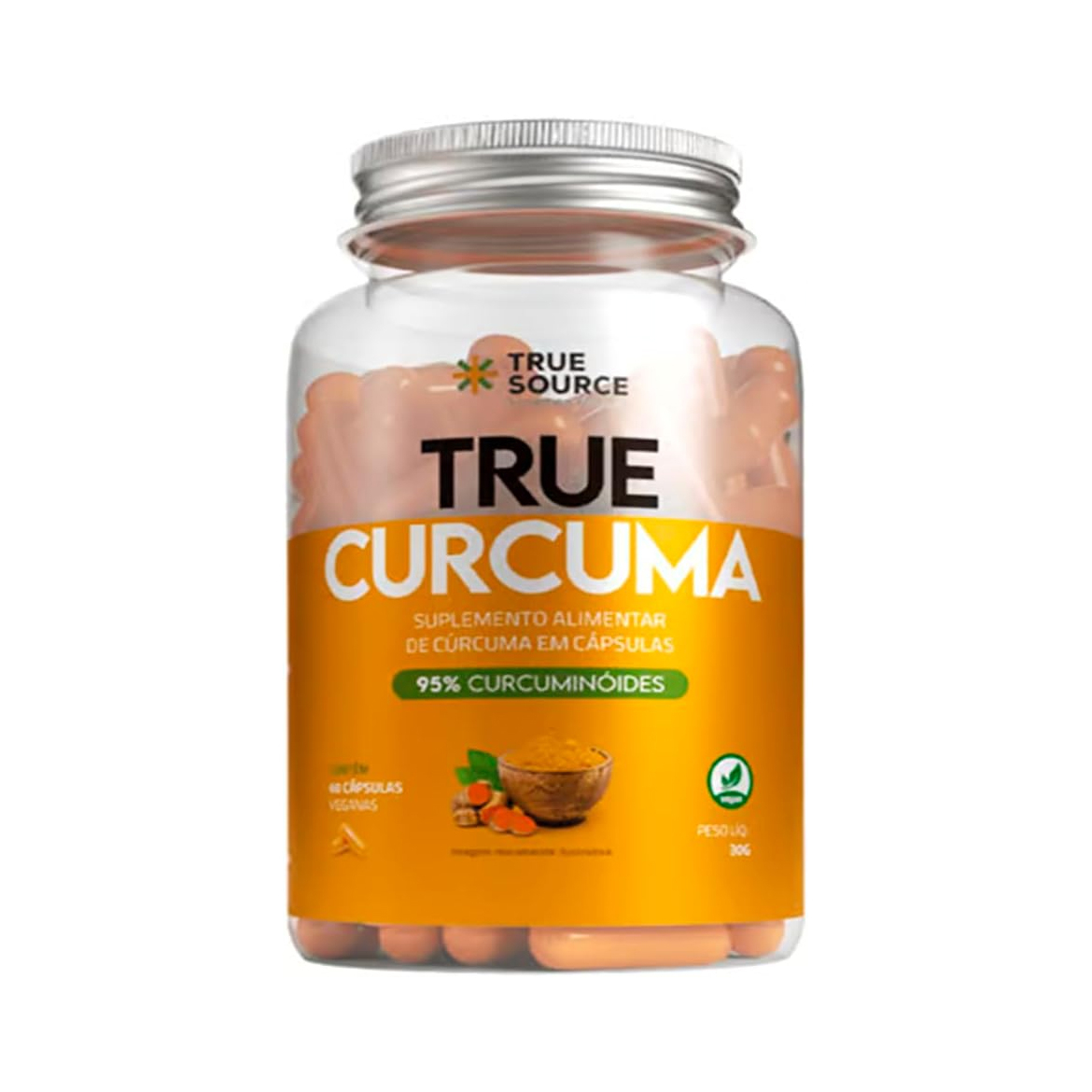 True Cúrcuma 60 Caps 500mg - True Source