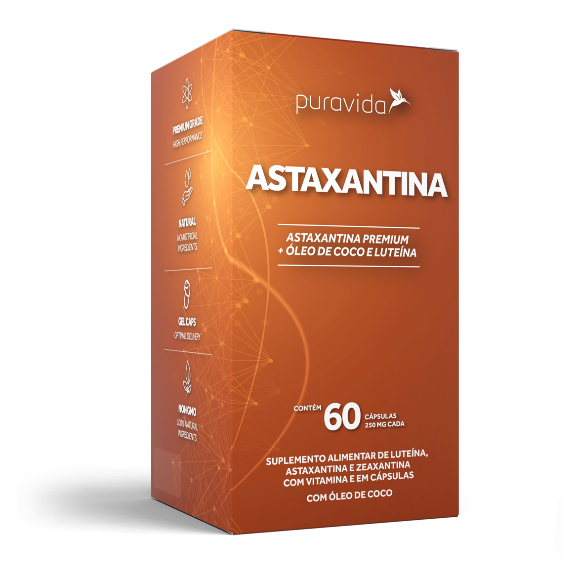Astaxantina 60 Caps 40mg - Puravida