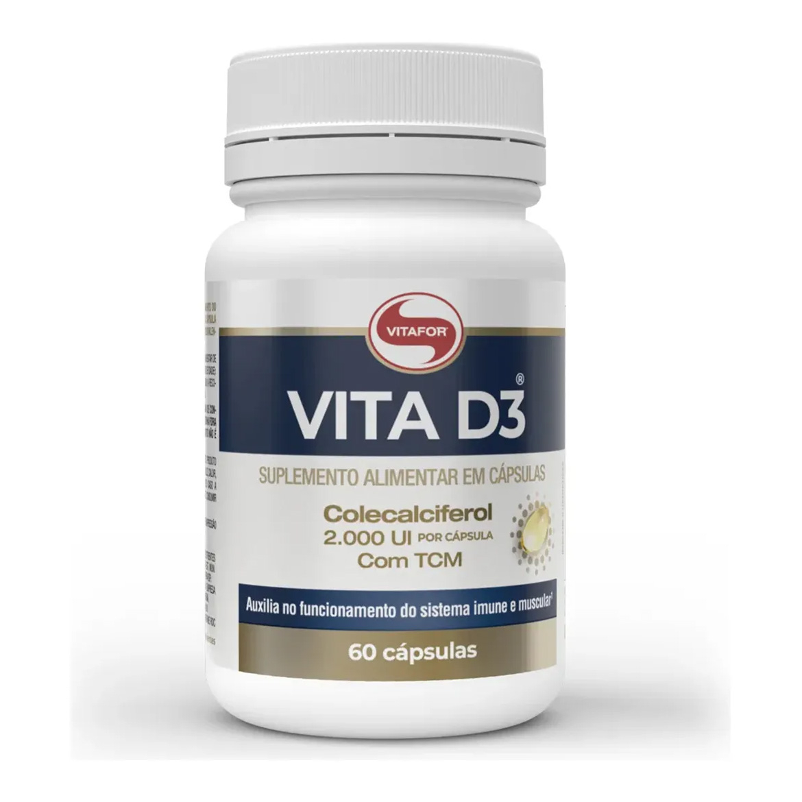 Vita D3 60 Cápsulas Sistema Imune E Muscular - Vitafor