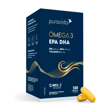 Ômega 3 EPA DHA BIG 120 Caps - Puravida